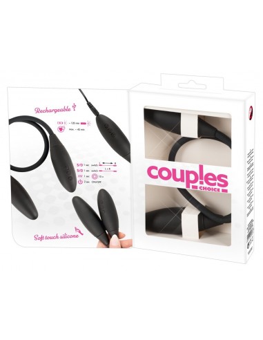 Korek analny wibrujący Couples Double Vibrator - Stymulatory i wibratory dla par - 3