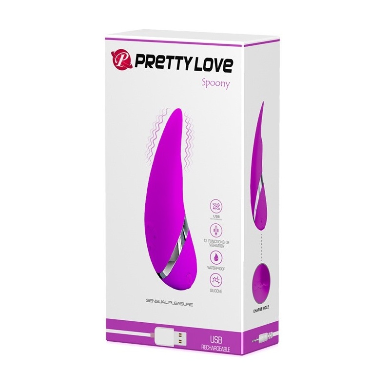 Spoony – stymulator łechtaczki i punktu G z 12 trybami wibracji, 19,5 cm - 2