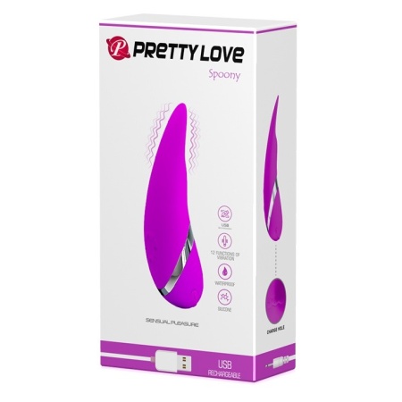 Spoony – stymulator łechtaczki i punktu G z 12 trybami wibracji, 19,5 cm - 2