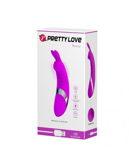Stymulator łechtaczki Pretty Love - Bunny Usb 12 Functions - Stymulatory łechtaczki - 10