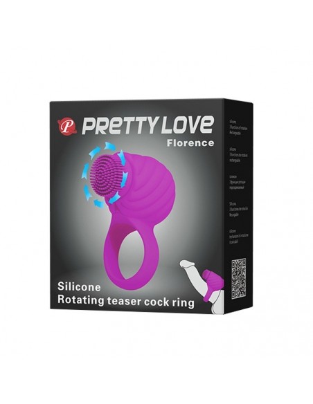 Stymulator łechtaczki i pierścień na penisa - Florence Rotating Ring - Pierścienie erekcyjne wibrujące - 2