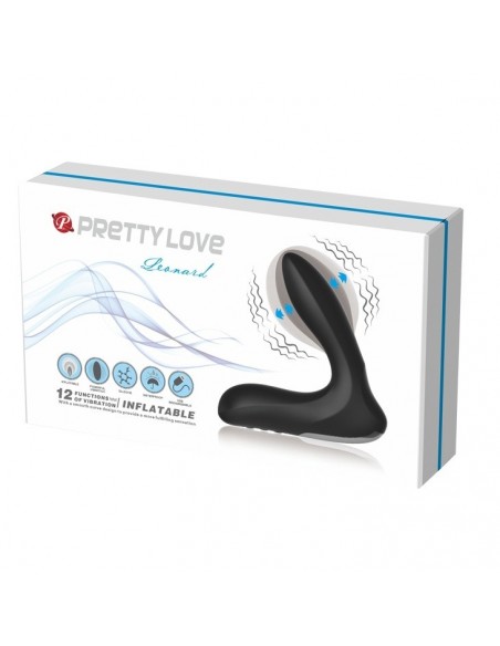 Stymulator i masażer prostaty PRETTY LOVE Leonard USB 12 Functions Czarny - Masażery i stymulatory prostaty - 1