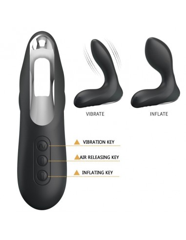 Stymulator i masażer prostaty PRETTY LOVE Leonard USB 12 Functions Czarny - Masażery i stymulatory prostaty - 4