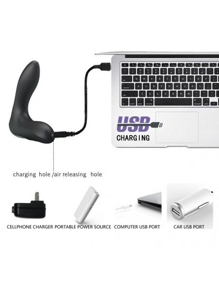 Stymulator i masażer prostaty PRETTY LOVE Leonard USB 12 Functions Czarny - Masażery i stymulatory prostaty - 5