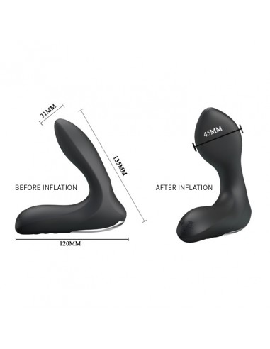 Stymulator i masażer prostaty PRETTY LOVE Leonard USB 12 Functions Czarny - Masażery i stymulatory prostaty - 6