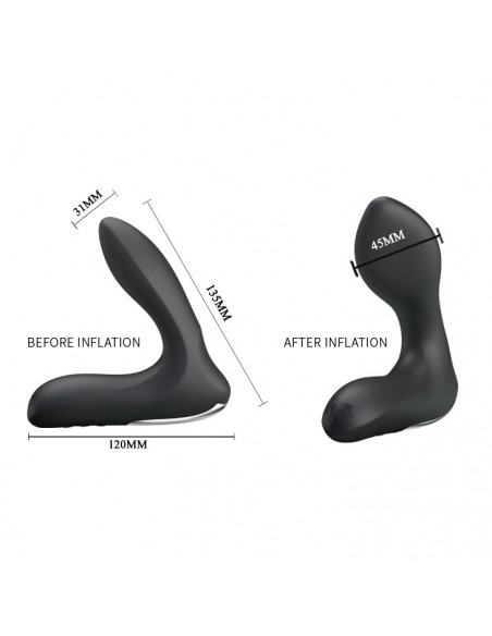 Stymulator i masażer prostaty PRETTY LOVE Leonard USB 12 Functions Czarny - Masażery i stymulatory prostaty - 6