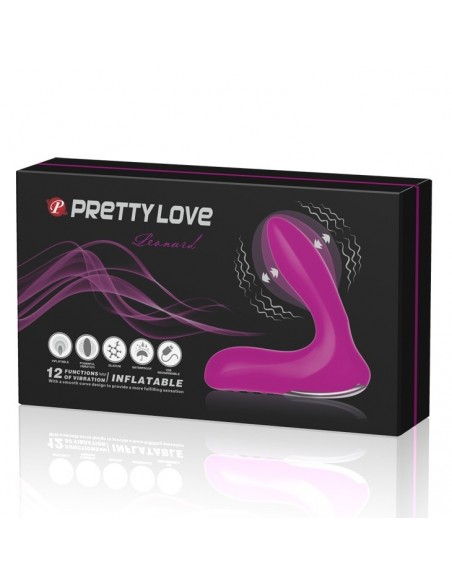 Stymulator i masażer prostaty PRETTY LOVE Leonard USB 12 Functions Różowy - Masażery i stymulatory prostaty - 1