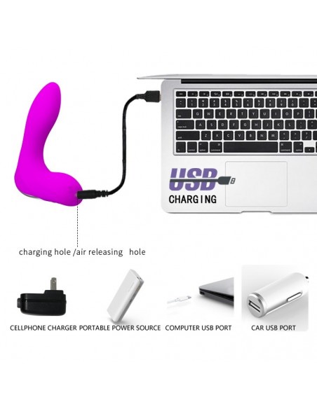 Stymulator i masażer prostaty PRETTY LOVE Leonard USB 12 Functions Różowy - Masażery i stymulatory prostaty - 5