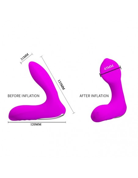 Stymulator i masażer prostaty PRETTY LOVE Leonard USB 12 Functions Różowy - Masażery i stymulatory prostaty - 6