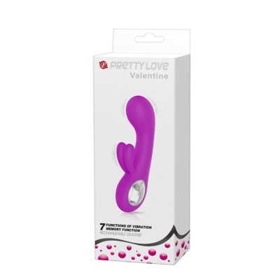 Wibrator Valentine USB – 7 funkcji, wodoodporny, podwójna stymulacja - 1 2