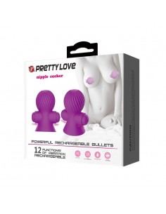 Pompka do sutkow PRETTY LOVE - Nipple Sucker 12 funkcji - Pompki do sutków i pochwy - 1