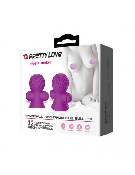 Pompka do sutkow PRETTY LOVE - Nipple Sucker 12 funkcji - Pompki do sutków i pochwy - 1
