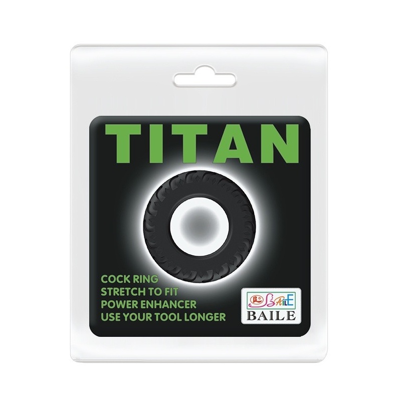 Pierścień na penisa Titan Ring - silikonowy, rozciągliwy, 5,0 cm średnicy - 2