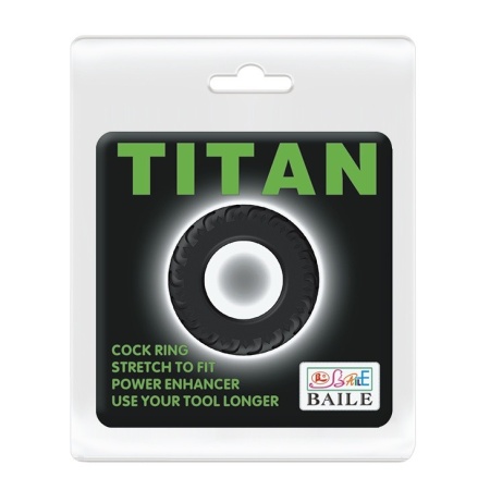 Pierścień na penisa Titan Ring - silikonowy, rozciągliwy, 5,0 cm średnicy - 2