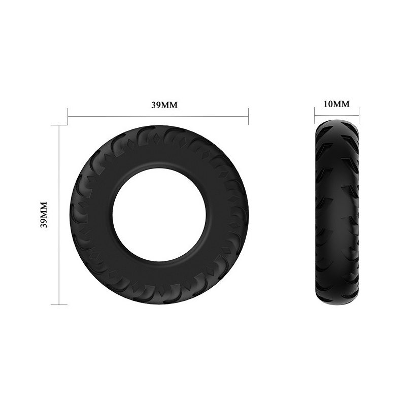 Pierścień na penisa Titan Ring - silikonowy, rozciągliwy, 5,0 cm średnicy - 7