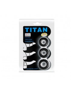 Zestaw pierścieni erekcyjnych Baile - Titan Three Rings - Pierścienie erekcyjne niewibrujące - 1 2