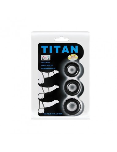 Zestaw pierścieni erekcyjnych Baile - Titan Three Rings - Pierścienie erekcyjne niewibrujące - 2