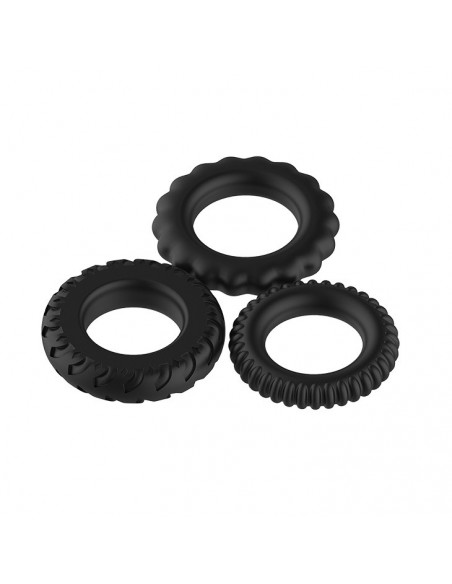 Zestaw pierścieni erekcyjnych Baile - Titan Three Rings - Pierścienie erekcyjne niewibrujące - 4