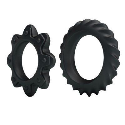 Flowering Silicone - zestaw elastycznych silikonowych pierścieni na penisa (śr. wewn. 4,5-4,8 cm) - 1