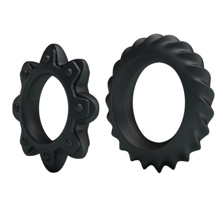 Flowering Silicone - zestaw elastycznych silikonowych pierścieni na penisa (śr. wewn. 4,5-4,8 cm) - 1