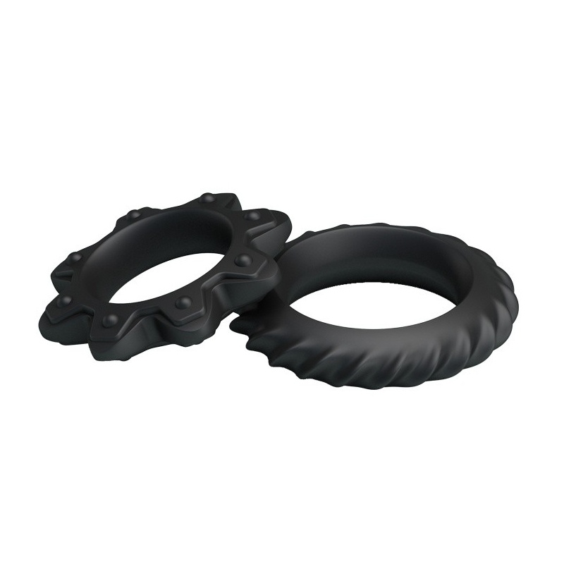 Flowering Silicone - zestaw elastycznych silikonowych pierścieni na penisa (śr. wewn. 4,5-4,8 cm) - 4