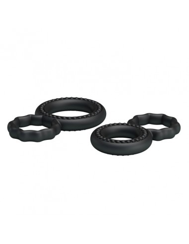 Zestaw pierścieni erekcyjnych Baile Cock Rings - Pierścienie erekcyjne niewibrujące - 4