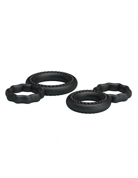 Zestaw pierścieni erekcyjnych Baile Cock Rings - Pierścienie erekcyjne niewibrujące - 4