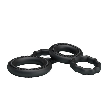 Pierścienie na penisa BI-210172 - zestaw 3, silikonowe, średnica 3-4 cm - 5