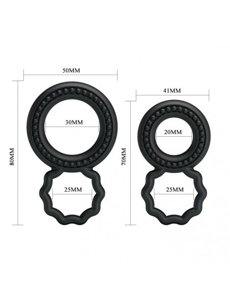 Zestaw pierścieni erekcyjnych Baile Cock Rings - Pierścienie erekcyjne niewibrujące - 6