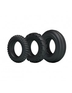 Zestaw pierścieni erekcyjnych Baile- Three Cock Rings Sets - Pierścienie erekcyjne niewibrujące - 1