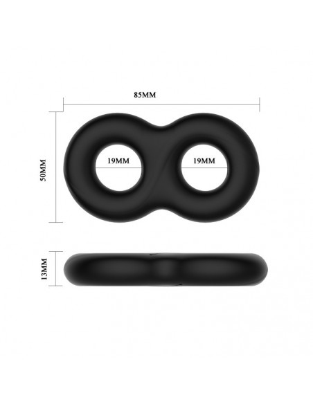Podwójny Pierścień erekcyjny Super Miękki Silikon - Pierścienie erekcyjne niewibrujące - 6