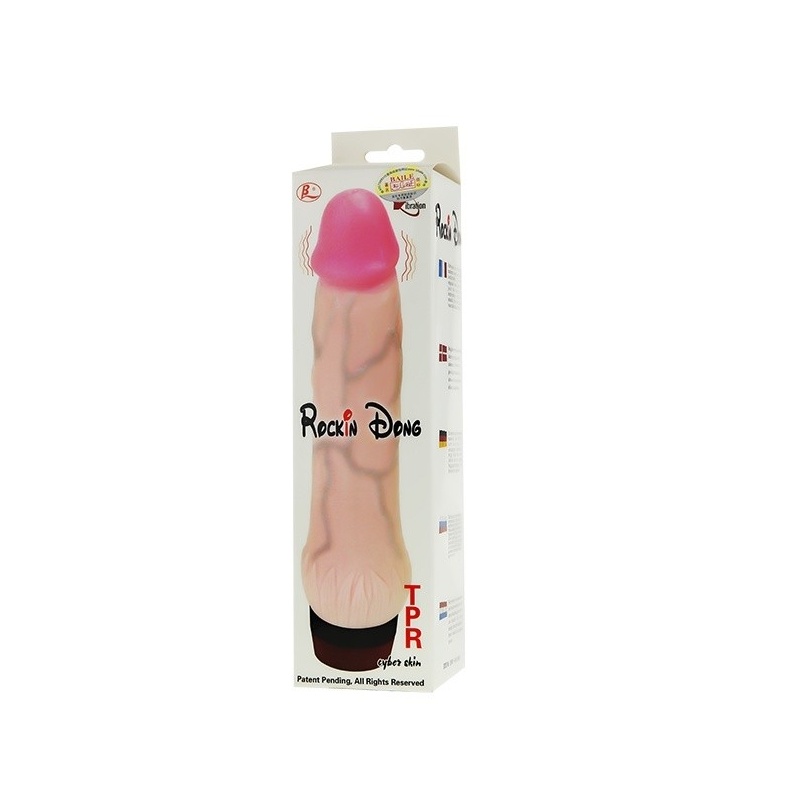 Dildo wibrator Rockin Dong - elastyczny trzon i silnik przy końcówce - 2