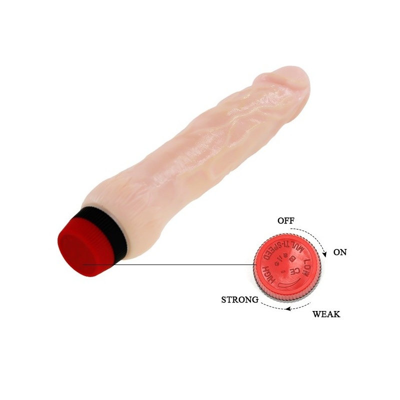 Dildo wibrator Rockin Dong - elastyczny trzon i silnik przy końcówce - 8