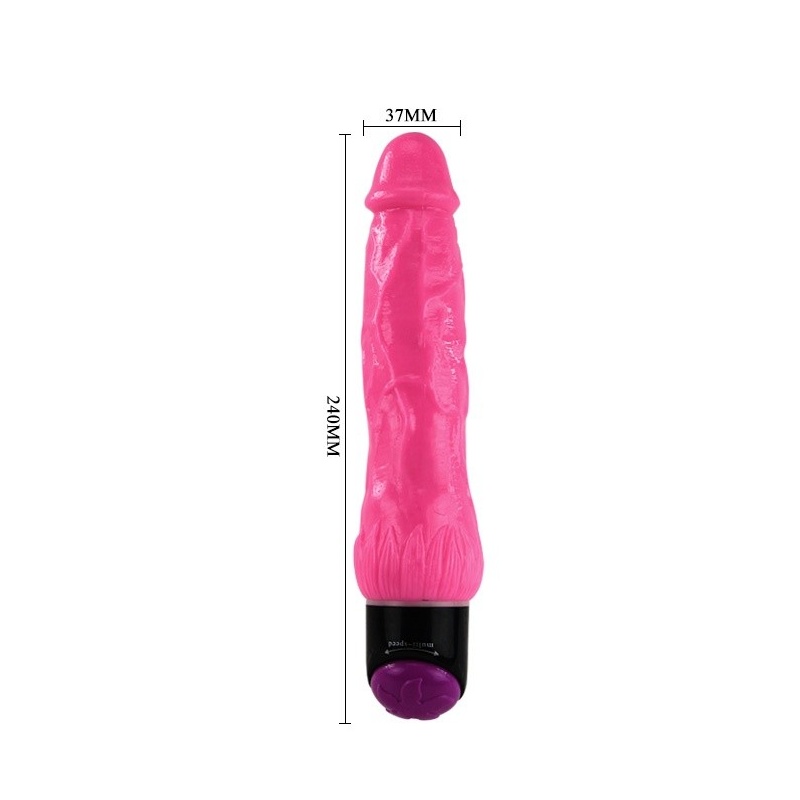 Wibrator BW-006081R z realistyczną falistą fakturą, 24 cm - 5