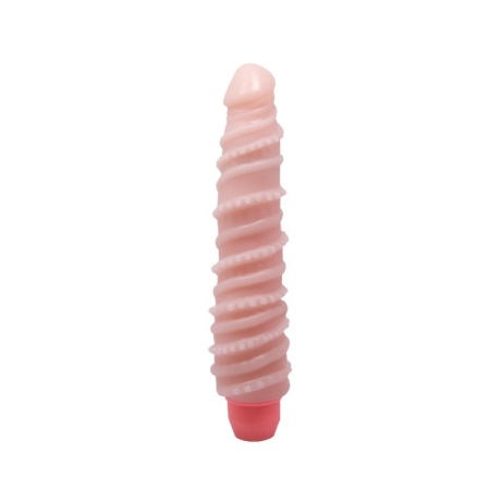 Flexi Vibe Sensual Spin - elastyczne dildo wibrujące z realistyczną strukturą TPR - 1