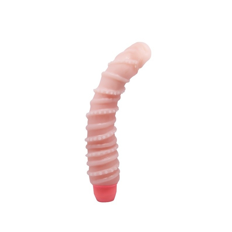 Flexi Vibe Sensual Spin - elastyczne dildo wibrujące z realistyczną strukturą TPR - 3