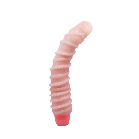 Flexi Vibe Sensual Spin - elastyczne dildo wibrujące z realistyczną strukturą TPR - 3