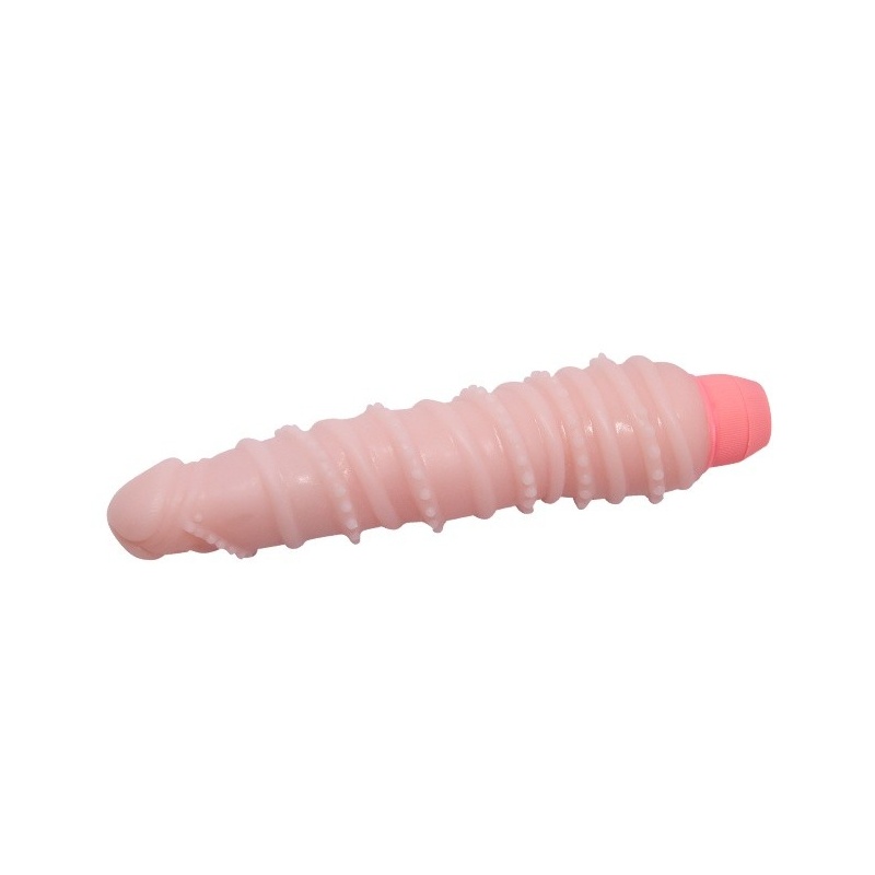 Flexi Vibe Sensual Spin - elastyczne dildo wibrujące z realistyczną strukturą TPR - 4