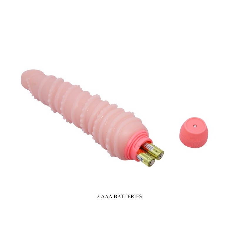 Flexi Vibe Sensual Spin - elastyczne dildo wibrujące z realistyczną strukturą TPR - 9