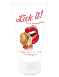 Olejek Do Masażu Lick It! Wine-Strawberry 50 ml - Olejki i żele do masażu - 1