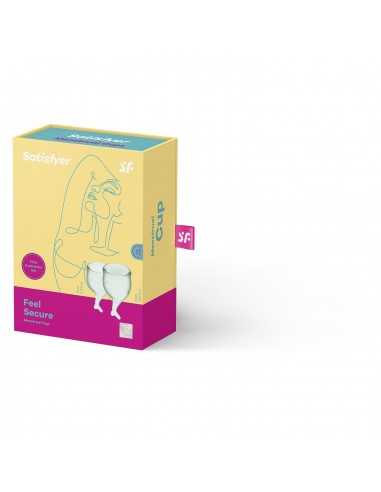Kubeczek menstruacyjny  Feel Secure Menstrual Cup (light green) - Higiena, czyszczenie zabawek erotycznych - 1