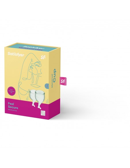 Kubeczek menstruacyjny  Feel Secure Menstrual Cup (light green) - Higiena, czyszczenie zabawek erotycznych - 1