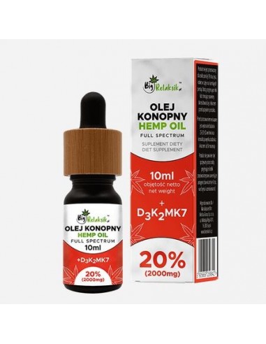Olej konopny 20% Energy Sport- 10ml – D3 + K2Mk7 - nie na sklep - 1