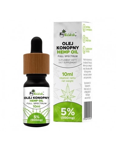 Olej konopny 5% Full Spectrum - 10ml - 500mg - nie na sklep - 1