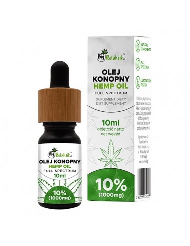 Olej konopny 10% Full Spectrum - 10ml - 1000mg - nie na sklep - 1