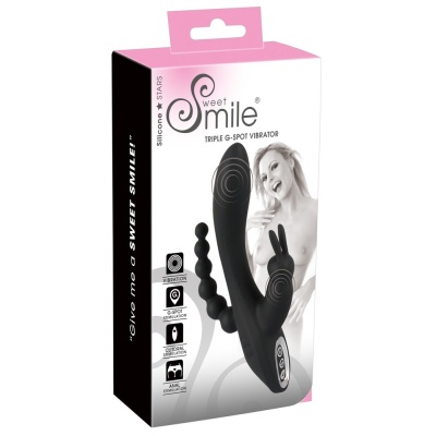 Wibrator Smile Triple G-Spot – 3 strefy stymulacji, długość wkładki 12,2 cm, średnica trzonu 2,4–3,4 cm - 1 2