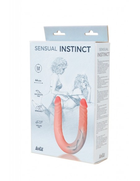 Podwójne dildo Sensual Instinct 44 cm Cieliste - Dilda podwójne - 2