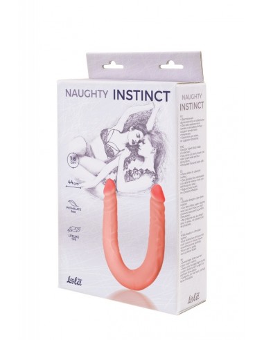 Podwójne dildo Naughty Instinct 44 cm Cieliste - Dilda podwójne - 2