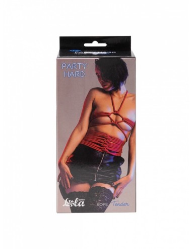 Lina BDSM Rope Party Hard Tender Red 10 m - Liny, sznury BDSM - 1