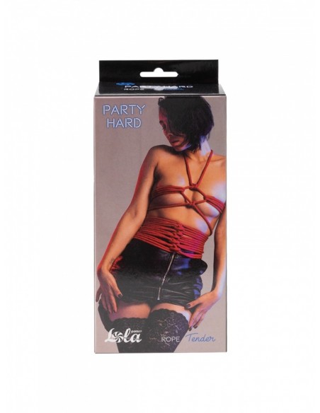 Lina BDSM Rope Party Hard Tender Red 10 m - Liny, sznury BDSM - 1